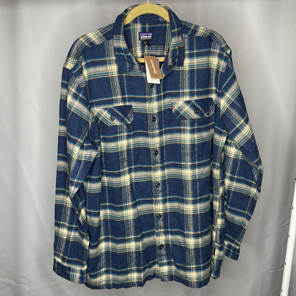 Patagonia Men's Long-Sleeved Fjord Flannel Shirt XL New with Tags